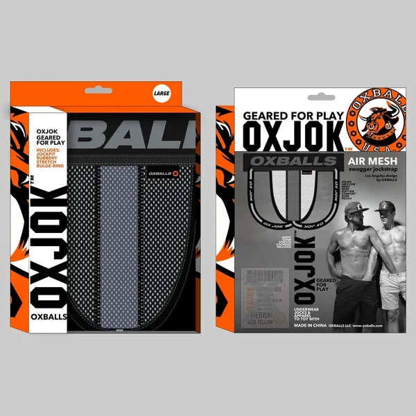 Oxballs Airmesh Upthrust Slider Strap Jock Black Large