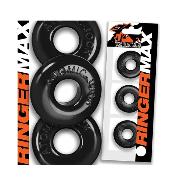 Oxballs Ringer Max 3 Pack Cockrings – Black