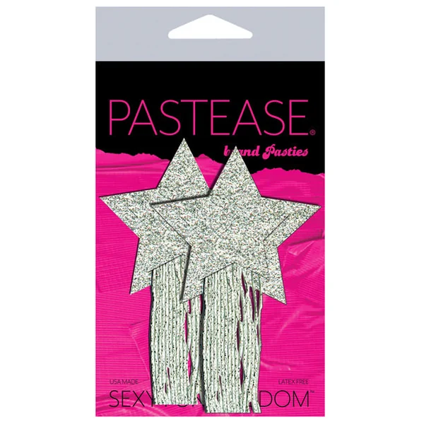 Pastease Glitter Tassle Stars - Silver O-s