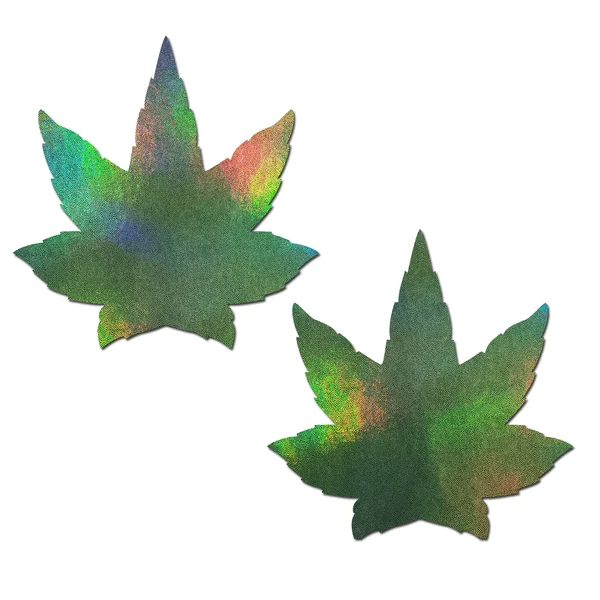 PASTEASE INDICA POT LEAF GREEN HOLOGRAPHIC WEED