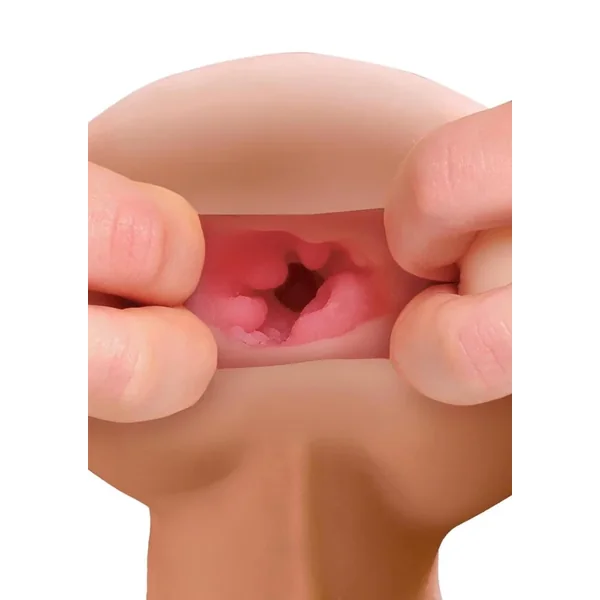 PDX Male Reach Around Stroker Masturbator Realistic Dong – Vanilla