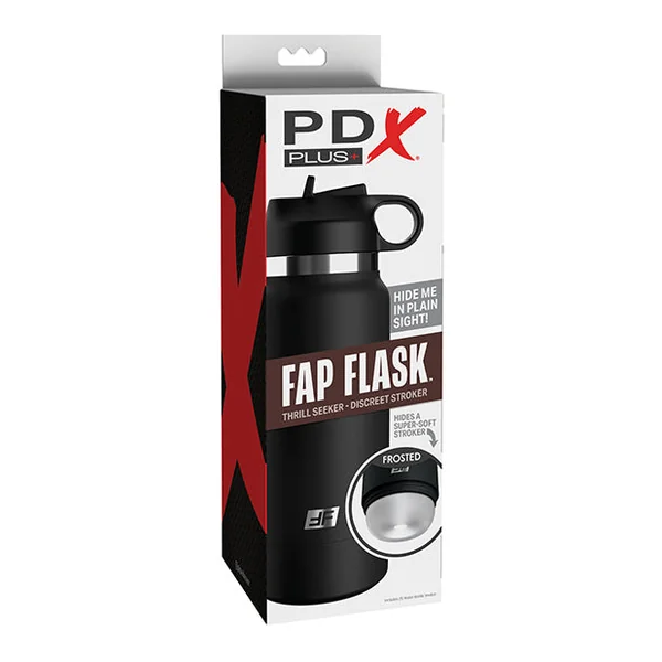 PDX Plus Fap Flask Thrill Seeker Stroker - Frosted/Black