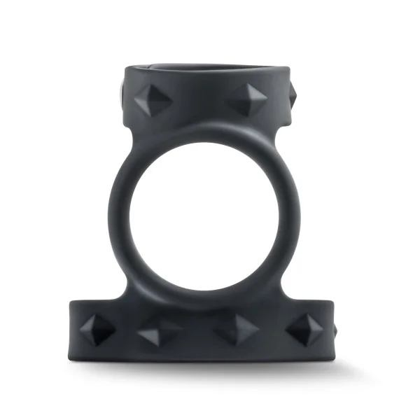 PERFORMANCE VS8 SILICONE DOUBLE COCK & BALL STRAP BLACK