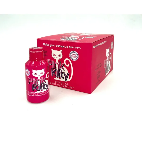Pink Kitty Liquid Bottle - 12 Per Display