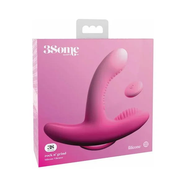 Pipedream 3Some Rock n’ Grind Dual Stimulation Silicone Vibrator Pink