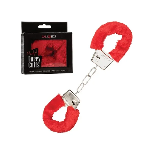 Playful Furry Cuffs – Red