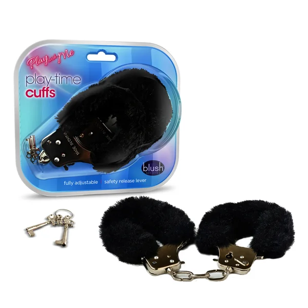 PLAYTIME CUFFS BLACK FUR