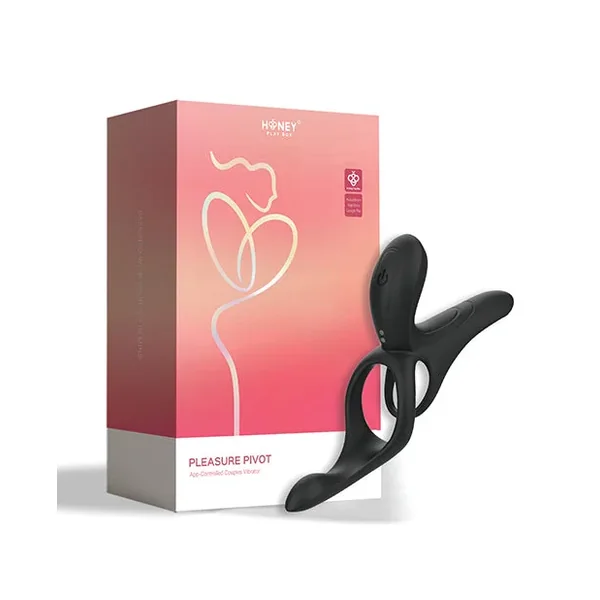 Pleasure Pivot App-Controlled Couples Vibrators – Black