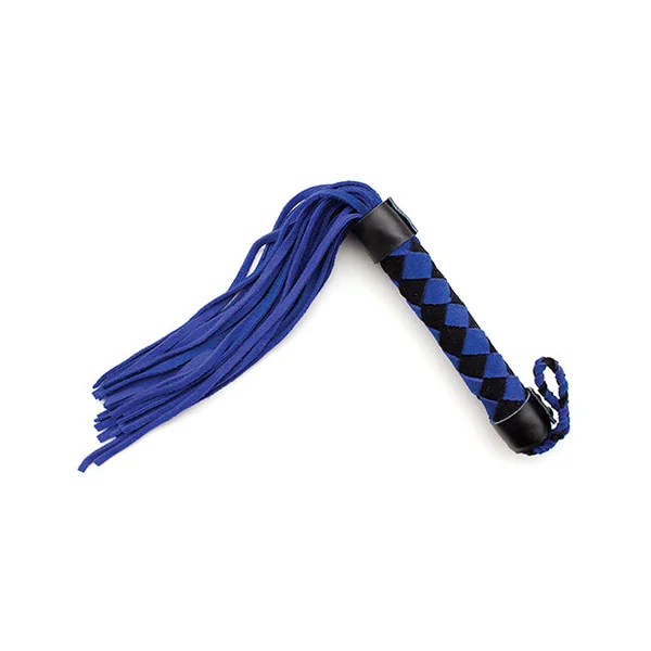Plesur 15" Leather Flogger - Blue
