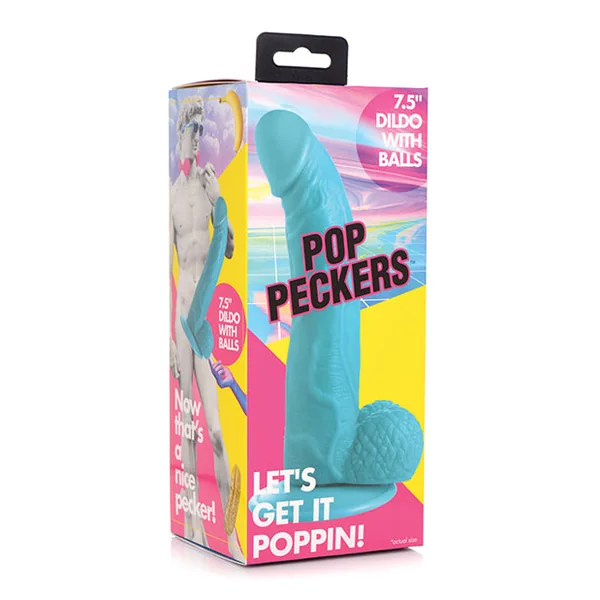 Pop Peckers 7.5" Dildo W/balls