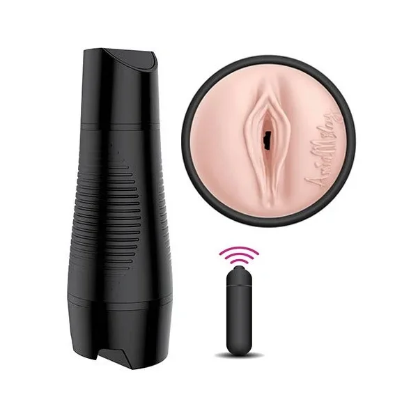 Pornstar Vibrating Pussy Masturbation Cup Amia Miley Male Masturbator