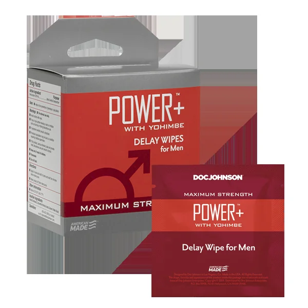 POWER + DELAY WIPES W/ YOHIMBE