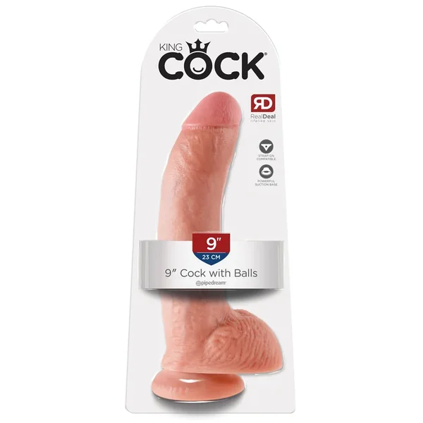 Premium King Cock 9″ Cock W/balls – Flesh