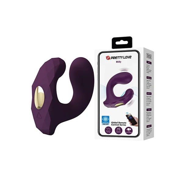 Pretty Love Billy Vibrating Dual Stimulator - Purple