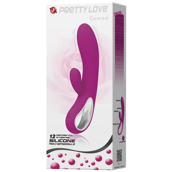 Pretty Love Conrad Rabbit W-handle - 12 Function Fuchsia