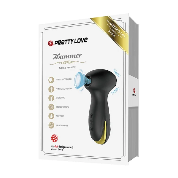 Pretty Love Hammer Sucking & Vibrating - Black & Gold