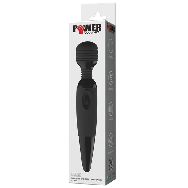 PRETTY LOVE POWER WAND-BLACK SILICONE VIBRATOR