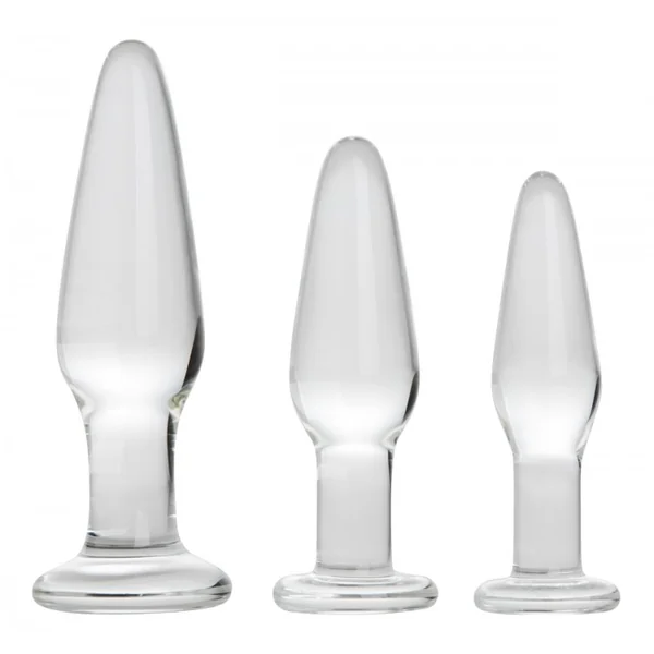 PRISMS DOSHA 3 PIECE GLASS ANAL PLUG KIT