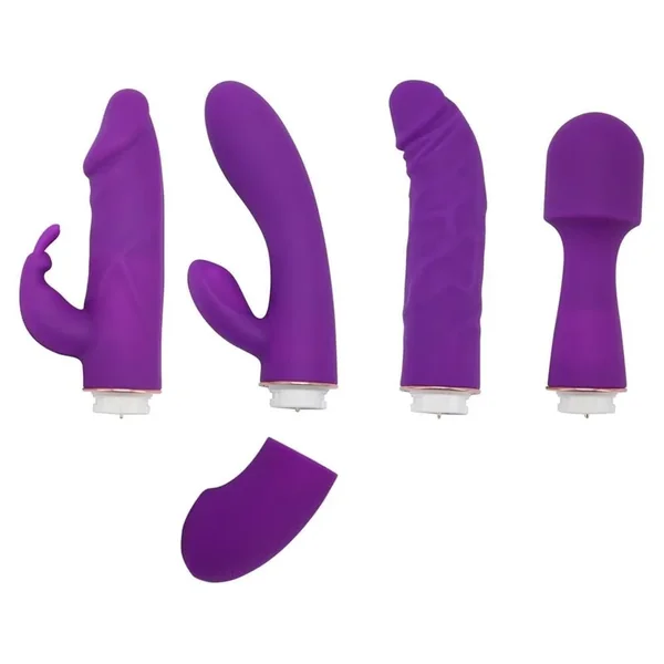 Private Collection – Ultimate Vibrator Kit with 4 Interchangeable Toys | USB Rechargeable