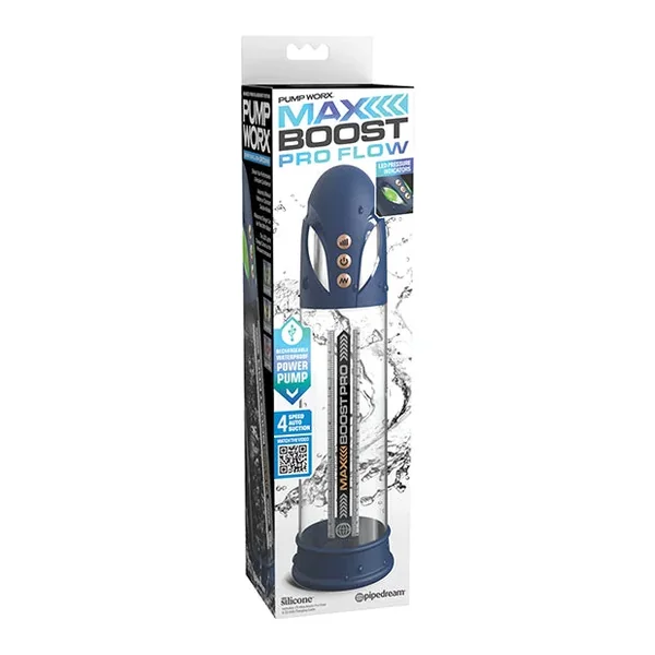 Pump Worx Max Boost Pro Penis Pump – Blue/Clear