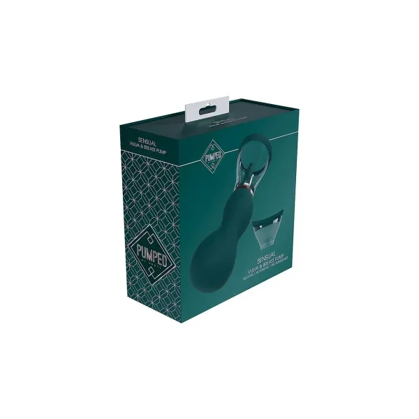 Pumped Sensual Automatic Rechargeable Vulva & Breast Pump, Forest Green