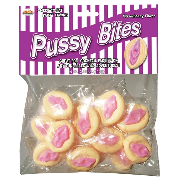 Pussy Bites Strawberry-Flavoured Hard Candies