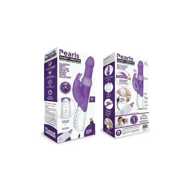 Rabbit Essentials Rechargeable Pleasure Pearls Rabbit – Purple