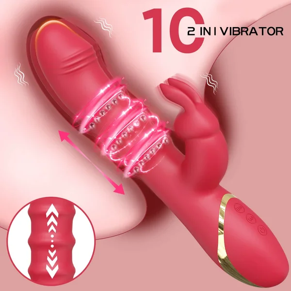 Rabbit Vibe Rotating Beaded Thrusting Rabbit Vibrator