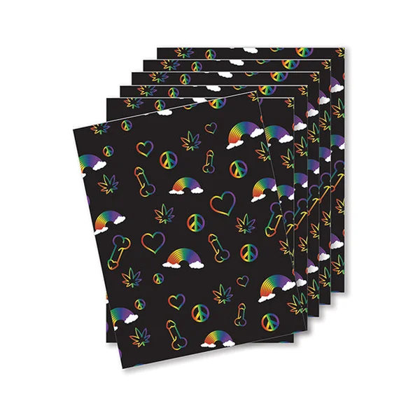 Rainbow Penis Naughty Greeting Card - Pack Of 6
