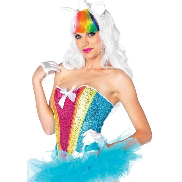 Rainbow Sequin Corset - Small