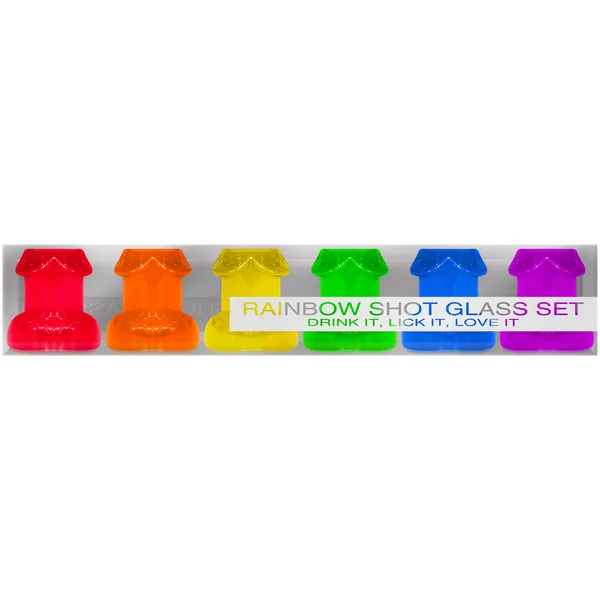RAINBOW SHOT GLASS SET 6PC