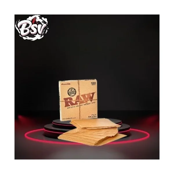 Raw 3X3 Parchment Paper 100ct