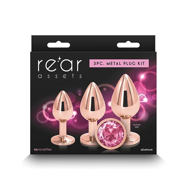 Rear Assets Pink Gem Anal Trainer Kit – Rose Gold