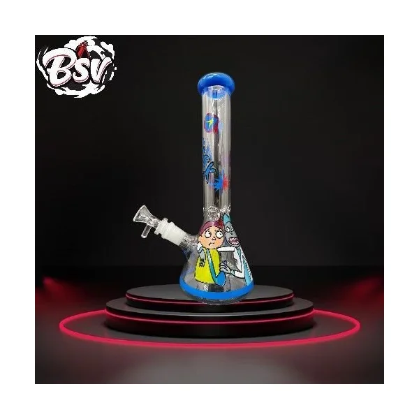 Rick And Morty Blue Accent Waterpipe