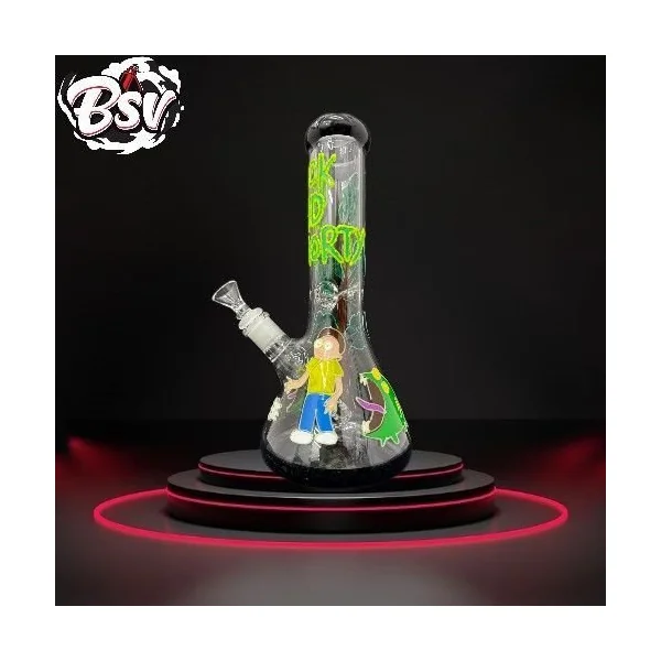 Rick And Morty Waterpipe Painted Art