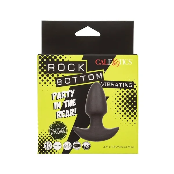 Rock Bottom Vibrating Thrusting Probe Rechargeable Silicone Anal Vibrator
