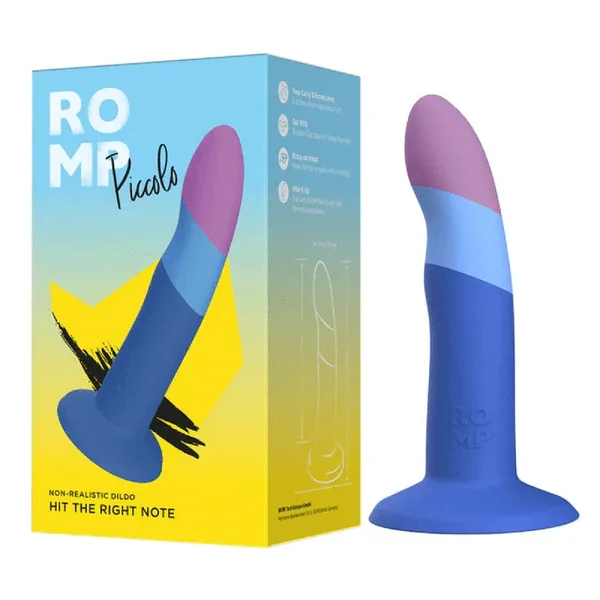 Romp Piccolo Suction Cup Base Dildo Harness Compatible Adult Sex Toy