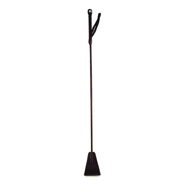 Rouge Fetish Play Vegan Leather Riding Crop - Black