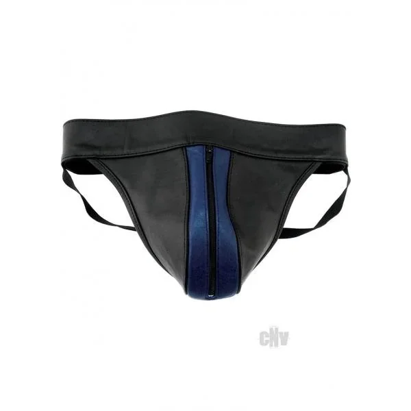 Rouge Zip Lux Jock Black Blue Medium
