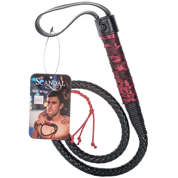Scandal Bull Whip - Black-red