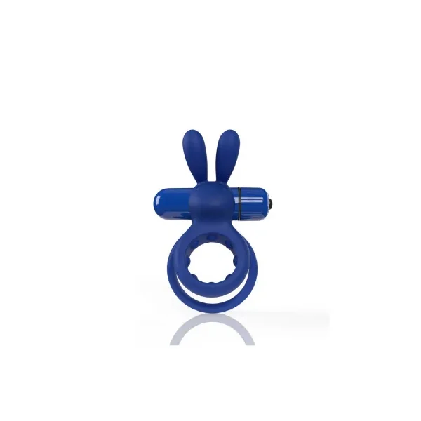 Screaming O 4T Ohare Vibrating Rabbit Double Cock Ring, Blueberry