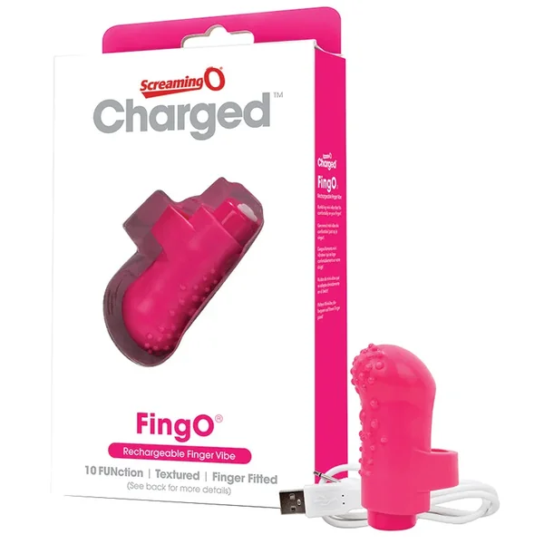 Screaming O Charged FingO Rechargeable Finger Vibe-Pink