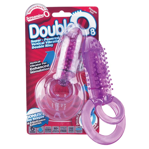 Screaming O DoubleO 8 Vibrating Ring - Purple