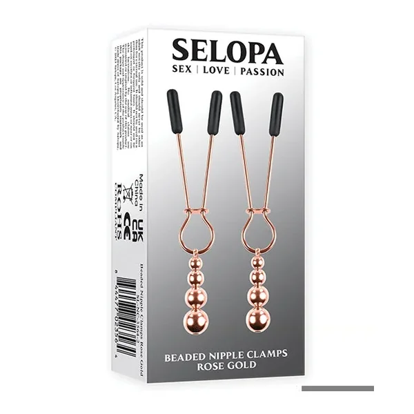 Selopa Beaded Nipple Clamps – Rose Gold