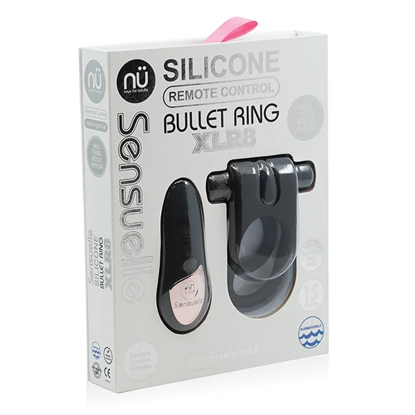 Sensuelle Silicone Remote Control Xlr8 Turbo Boost Cock Ring - Black
