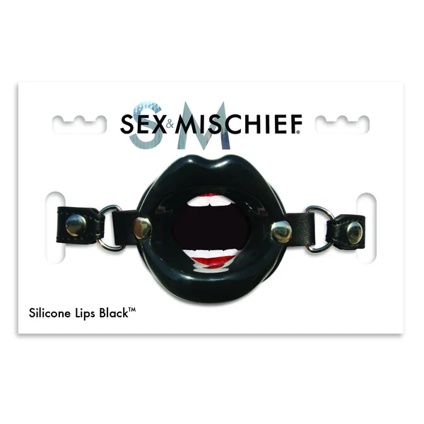 SEX & MISCHIEF SILICONE LIPS BLACK