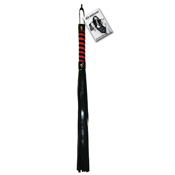 Sex & Mischief Stripe Flogger - Black-red
