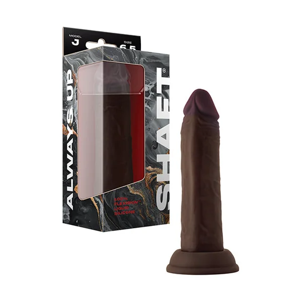 Shaft Model J Flexskin Liquid Silicone 6.5" Dong - Mahogany