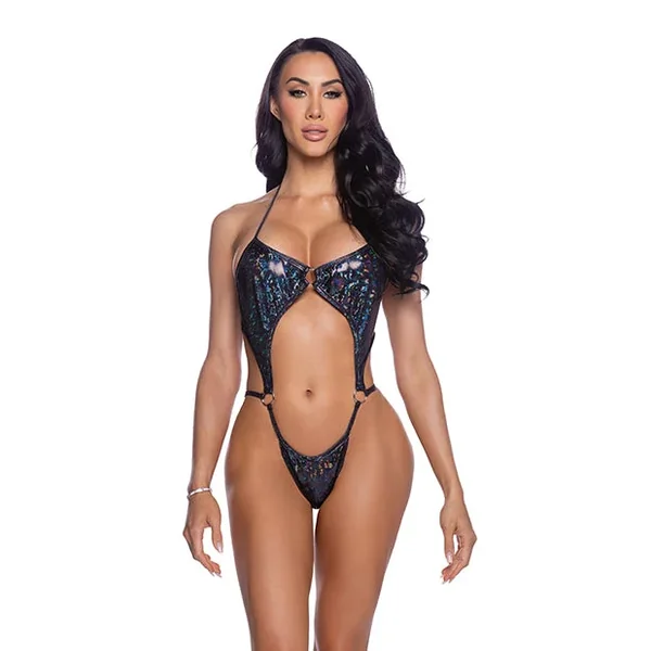 Shimmer Teddy w/Ring Detail – Black M/L