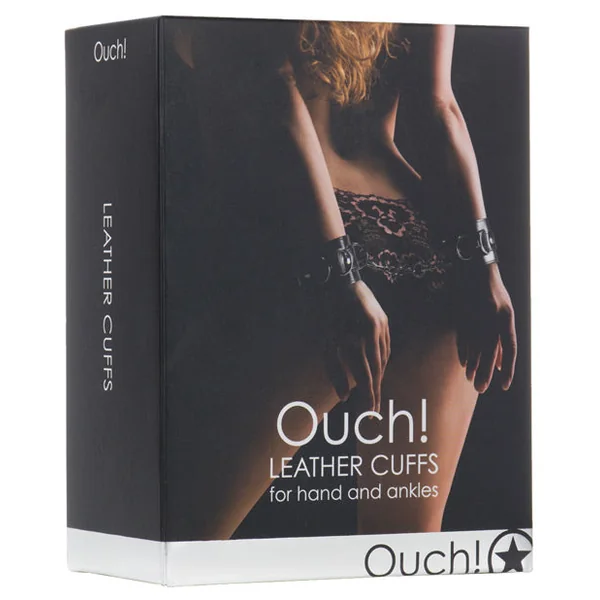 Shots Ouch Leather Cuffs - Black